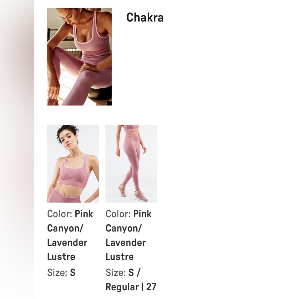 Fabletics Seamless Set- Chakra (Small) - image 1